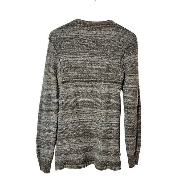 Billy Reid Men’s Textured Wool Blend Henley Sweater Size S Gray Made in Italy - Picture 2 of 12